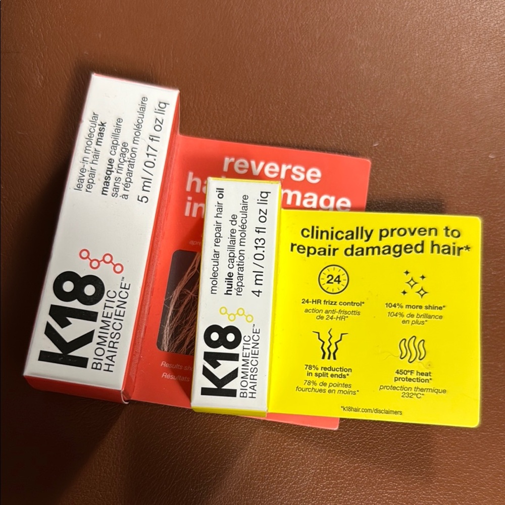 K18 Biomimetic Hairscience Molecular Repair Hair Mask - White and Red